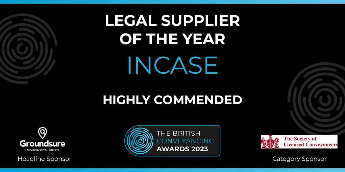 inCase highly commended for Legal Supplier of the Year at The British Conveyancing Awards 2023