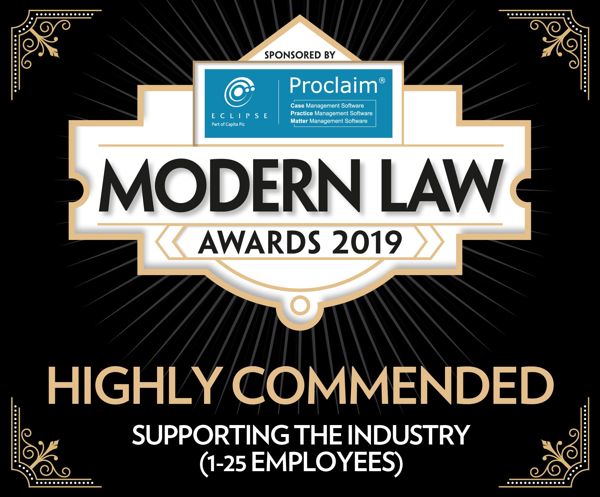 Modern Law Awards- inCase Highly Commended!