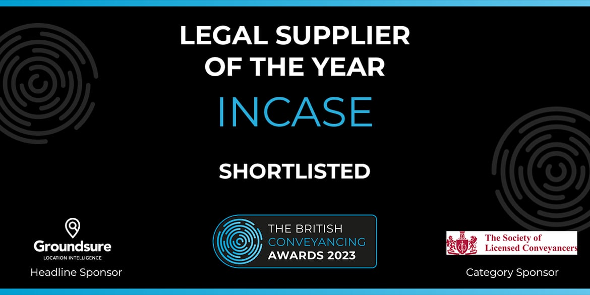 Shortlisted for Legal Supplier of the Year - inCase