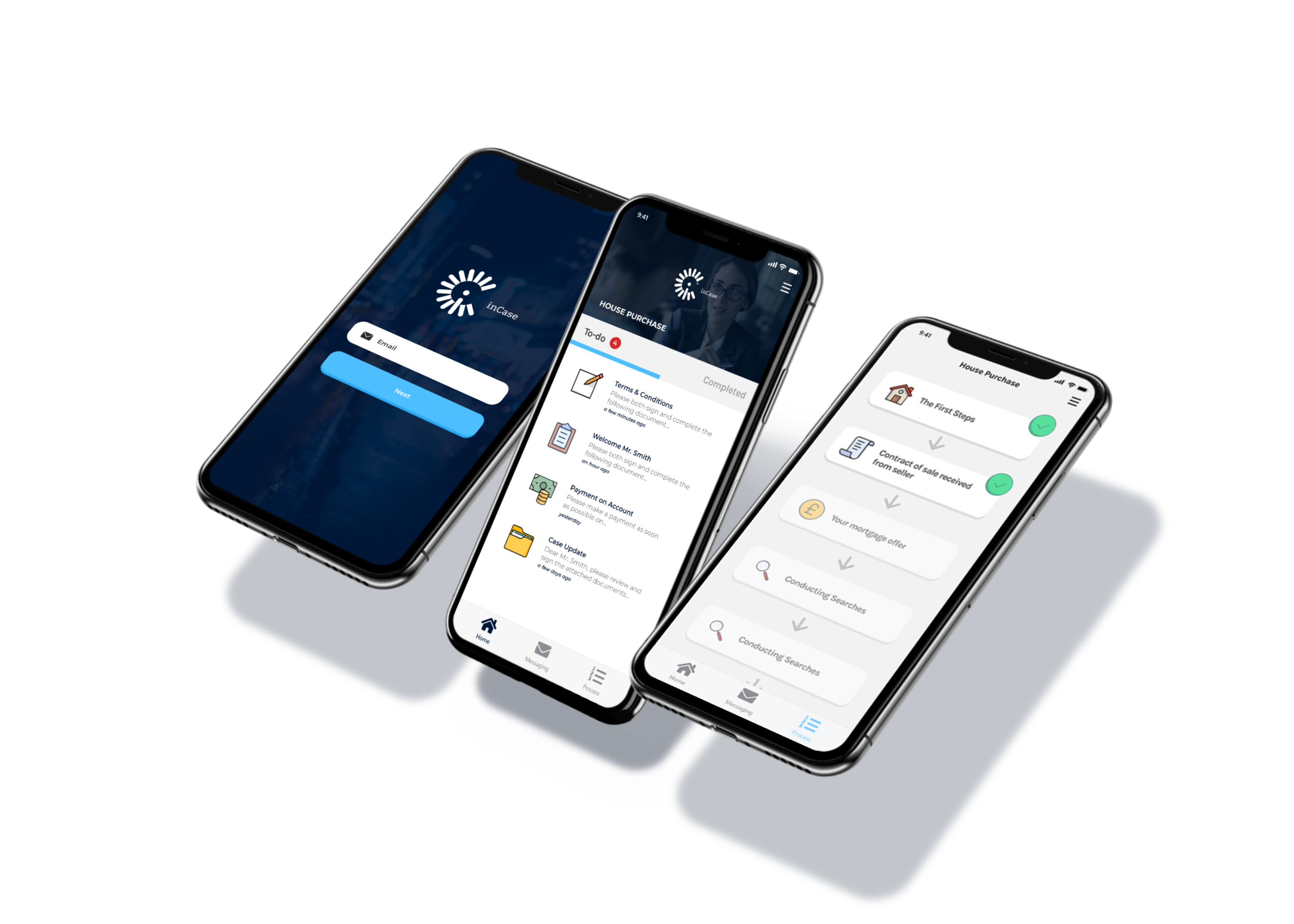 inCase App on iPhone