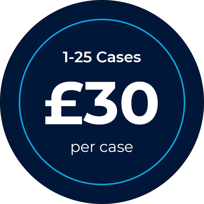 1-25 Cases - £30 per Case